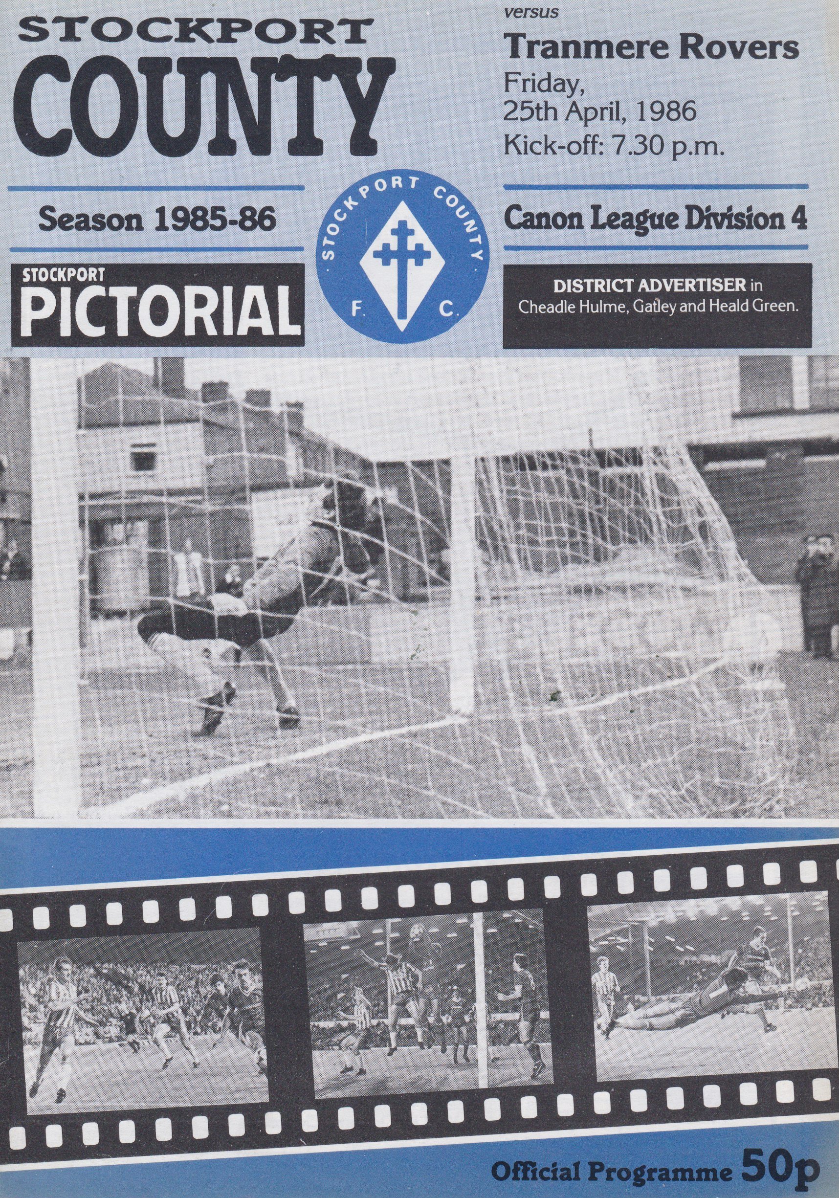 Stockport County v Tranmere Rovers match programme